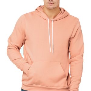 Unisex Sponge Fleece Pullover Hoodie - Peach