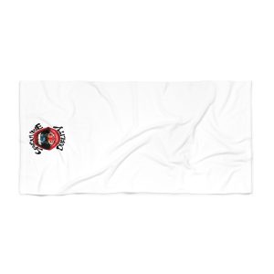 Beach Towel — Retro Lifesaver Graphic (Coastal Summer Surf Vibe)