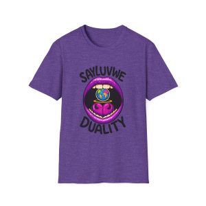 Duality Graphic T-Shirt — "Savluvwe Duality" Cosmic Lips Design