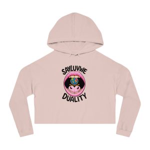 Duality Graphic Cropped Hoodie — Sayluvwe Alien Heart Design