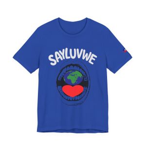 Sayluvwe Graphic Tee — Earth Love Mouth Design (Haitian)