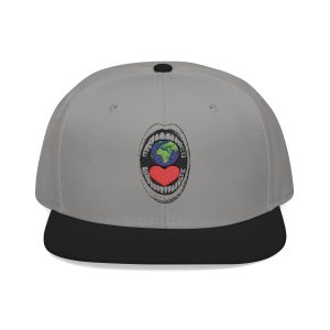 Embroidered Floral Heart Snapback Hat — Colorful Rose Patch Cap