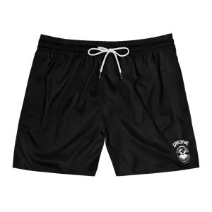 Men's Black Swim Shorts  – Mid-Length Beach Trunks