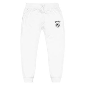 Embroidered — White Fleece Sweatpants
