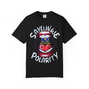"Sacred Polarity" Graphic Tee — Red Heart & Eye Design