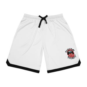 Basketball Shorts – 'Screaming Dunk' Graphic Ribbed Hem Athletic Shorts
